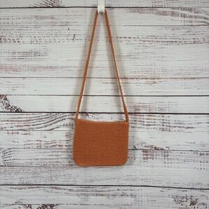 The Sak Coral Orange Crochet Shoulder Bag Purse